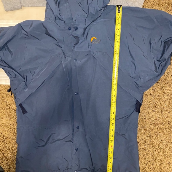 Mens Med Vintage Lowe Alpine Jacket Waterproof Windbreaker Rain Coat M Blue - Picture 2 of 10